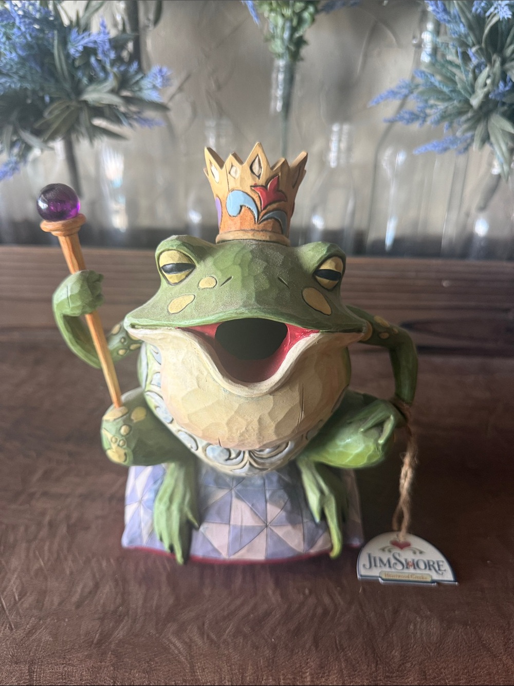 Jim Shore Multicolor Frog King Figurine with Crown and Scepter